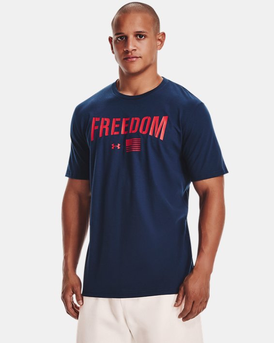 Men's UA Freedom Lockup Flag T-Shirt, Navy, pdpMainDesktop image number 0